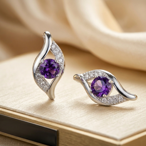 Blue Hydro Round <b>Earrings</b> 8mm 3 Inch Long CZ 925 Sterling Silver 18K <b>Gold</b> Plated Statement <b>Dangle</b> <b>Earrings</b> - Product Image 3