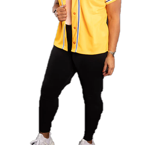 Customized Greek Logo SGRho Women Baseball Jersey Yellow Blue Button Down <b>Shirt</b> Premium Fit Greek Sorority Athletic Casual Style - Product Image 5