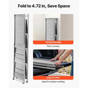 Estante de almacenamiento plegable de 5 niveles con ruedas, organizador gris para garaje, no se requiere montaje - Product Image 5