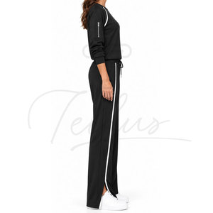 Wholesale Stylish Women's Solid Jogger Tracksuit <b>Set</b> Comfortable Fit Casual Wear Spandex/Polyester Quick Dry Breathable - Product Image 3