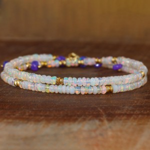 Collar choker de 7 cuentas, collar choker de cuentas doradas, collar choker de cuentas plateadas, collar choker de cuentas de piedras preciosas, collar de cuentas de cristal hecho a mano - Product Image 2
