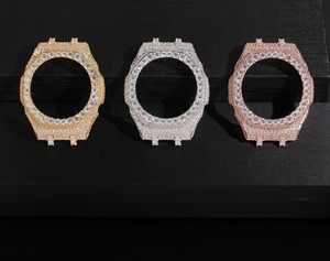 Montre numérique de luxe GA2100 personnalisée en moissanite givrée, style Hip Hop Bling, avec alarme et verre saphir, pour plongée urbaine - Product Image 5