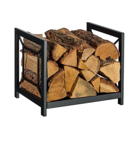 Metal <b>Log</b> <b>Holder</b> Durable & Rust-Resistant Perfect for Firewood Metal <b>Holder</b> Rectangle Powder Coated Firewood Storage Rack - Product Image 1