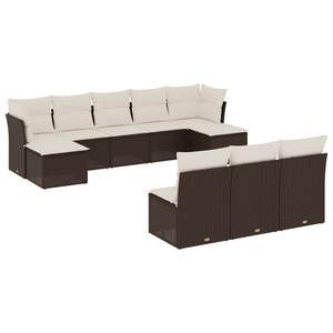 Conjunto de Sofás Modulares de Ratán PE Marrón, Muebles de Patio Elegantes para Exteriores - Product Image 2