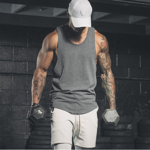 OEM <b>Mens</b> Tank Tops Custom Printing Custom <b>Men</b> Top Breathable Plain Bodybuilding <b>Vest</b> Fitness <b>Men</b> Single <b>Vests</b> - Product Image 6