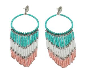 ลูกปัดหินแกะสลักธรรมชาติรูปดอกไม้ ลูกปัดเว้นวรรคหลากสีสัน เครื่องประดับหูสำหรับเด็กผู้หญิง ราคาดีที่สุดจากอินเดีย - Product Image 4