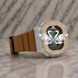 Premium Quality Moissanite Diamond Watch with Rubber Strap LED Display Fashion Sports Wrist Watch for Men Available For Sale - Product Image 1