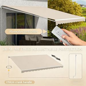 Toldo Retráctil Plegable para Terrazas y Patios, Protección UV y contra la Lluvia, Modelo Independiente # Toldos - Product Image 4