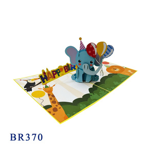 Carte Pop-up d'Anniversaire Éléphant Faite à la Main en Papier 3D, Meilleur Choix pour la Vente en Gros, Marque Vietnamienne Tendance Viet-craft - Product Image 4