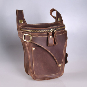 Sac banane en cuir style vintage antivol avec fermeture éclair et poche avant, vente directe usine, unisexe, usage quotidien - Product Image 1