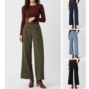 Pantalones Casuales Holgados de Verano para Mujer al por Mayor, con Cintura Plisada, de Nylon/Algodón, Suaves al Tacto - Product Image 2