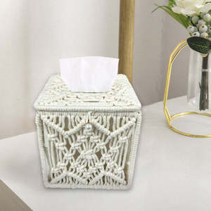 Boîte à mouchoirs en jute de qualité export – Porte-mouchoirs durable en fibre naturelle tressée avec design personnalisé OEM et prix de gros - Product Image 6