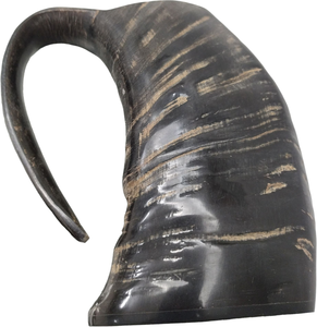 Chope à bière en corne de buffle Viking, faite à la main, en corne naturelle, style rustique médiéval, avec poignée, pour bar à domicile, fête, festival - Product Image 4
