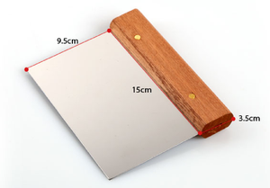 Professional Stainless Steel Dough <b>Scraper</b> Ergonomic Wood Handle 15cm Bench <b>Knife</b> for Bakery Pastry Pizza Kitchen Accessories - Product Image 6