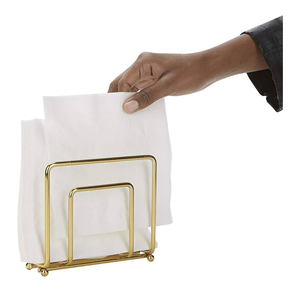 High Quality Home Hotel Table Top Tissue Paper Holder Gold Wire Creative Napkin Ring <b>Storage</b> holder At <b>Nice</b> Price - Product Image 3