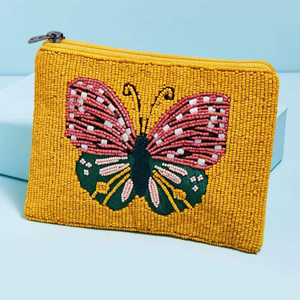 Monedero de Algodón con Cuentas Hechas a Mano, Estilo Vintage, para Niñas, Bolsa de Almacenamiento de Joyas y Tarjetas Magnéticas de Viaje, por Whimsy Art Craft - Product Image 1