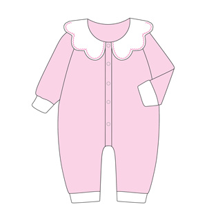 OEM Service knit 100% cotton Solid Body <b>suit</b> for newborn Made to order 100% cotton Vintage Puff sleeve Red & White color - Product Image 5
