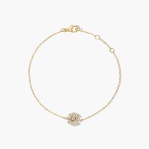 สร้อยข้อมือดอกไม้ประดับเพชรทรงเพียวเว่สีเหลืองทอง - Product Image 1