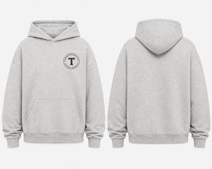 Sweat à capuche long et ample en molleton de coton biologique blanc, motif color block, style streetwear élégant et décontracté pour l'été - Product Image 4