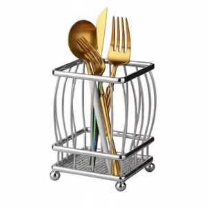 Modern Metal Cutlery Caddy with Wheels Single Tier <b>Kitchen</b> <b>Storage</b> <b>Rack</b> for Tableware Utensils Cutlery Holder Caddy - Product Image 1