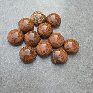 AAA+ Spider Jasper Cabochon Square <b>Cushion</b> Shape Calibrated Flat Back Gemstone Jewelry Supply, Custom Sizes Available - Product Image 3