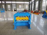 Bondeking 750 Tipo PLC Panel de cubierta de acero controlado Máquina formadora de rollos para industrias de materiales de construcción