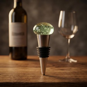 Metal Bottle <b>Stopper</b> with Glass Bubble Top Sealing Wine Bottle Closure - Product Image 2