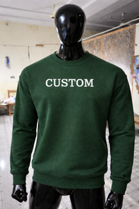 Custom Men's <b>Fleece</b> Sweatshirt Crew Neck Pullover Plain Cotton Sweatshirt for Printing Logo OEM ODM Bulk Supply - Product Image 6