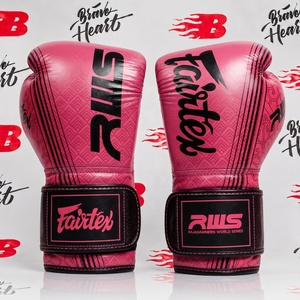 ถุงมือชกมวย Fairtex สำหรับฝึกซ้อม พร้อมแผ่นรองนุ่ม สีเหลืองและดำ ถุงมือชกมวยป้องกัน ทำจากหนังแท้ - Product Image 3