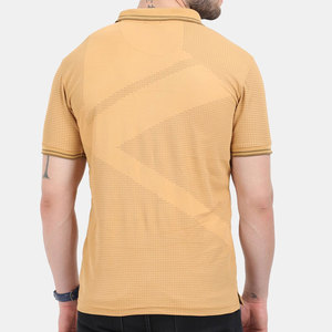 Polo de Manga Corta para Hombre con Logotipo Personalizado, Estampado Geométrico, Tejido de Punto, Corte Regular, Informal, Transpirable, Tela de Poliéster - Product Image 4
