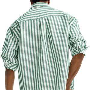 Camisa Clásica de Manga Larga para Hombre, con Botones, Cuello Casual, Tejido, con Bolsillo Frontal, Ajuste Cómodo, OEM, ODM, Ropa Personalizada - Product Image 5