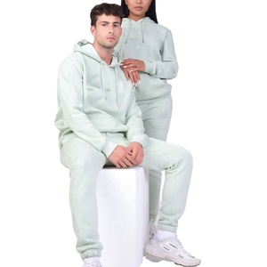 Chándal de alta calidad para hombre y mujer, traje deportivo 100% de algodón con logotipo personalizado, unisex, para entrenamiento y trotar - Product Image 4