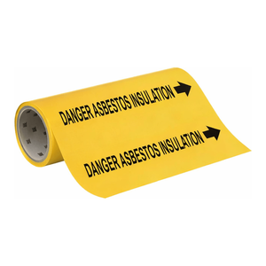 Marqueur de tuyau en rouleau pour isolation en amiante Brady Danger pour la sécurité industrielle - Product Image 1
