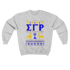Custom SGRHO Ugly <b>Christmas</b> Crewneck <b>Sweatshirt</b> Sigma Gamma Rho <b>Women's</b> Greek Sorority Holiday Sweater Winter Fleece Wholesale - Product Image 1