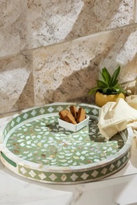 Plateau de service et de rangement en nacre de bonne qualité pour la maison, les restaurants, les hôtels, les événements, la restauration et la décoration de table - Product Image 5