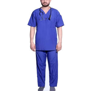 Uniformes Médicos Transpirables Personalizados para Hombre, Uniformes de Hospital de Verano de Secado Rápido para Hombre, Color Personalizado, Poliéster/Algodón - Product Image 1