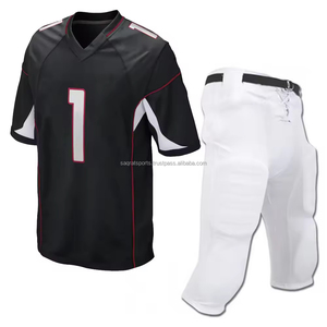 Uniforme de football américain avec tissu en maille respirant, coutures renforcées, ajustement confortable et performance sportive flexible - Product Image 1