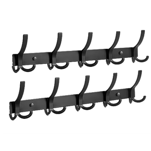 Modern Foldable Wall Mounted <b>Coat</b> <b>Hook</b> Rack with Single Tier Rail <b>White</b> Zinc Alloy Towel Hanger for Bathroom Bedroom Clothes - Product Image 2