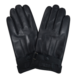 Guantes de Cuero CHK, Largos hasta la Muñeca, Térmicos, Negros Lisos, Sin Forro, para Uso Diario en Invierno - Product Image 6
