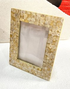 Cadre photo en bois sur mesure de qualité supérieure avec incrustation de nacre verte, décoration MOP, artisanat naturel - Product Image 3