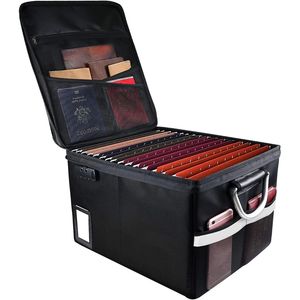 Boîte de rangement portable ignifuge pour documents de bureau avec serrure sécurisée, classeurs suspendus pour documents de format Lettre/Légal - Product Image 1