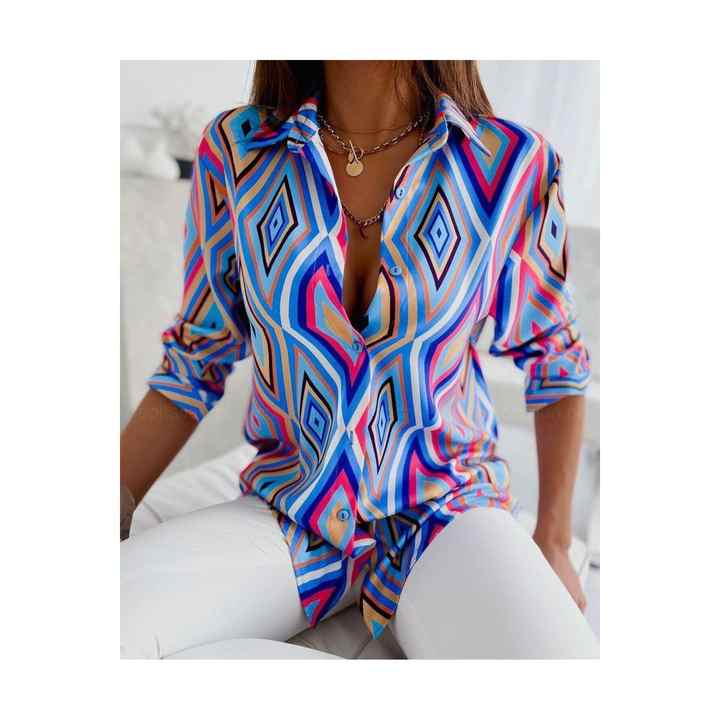 Geometric Patterned Mosque Fabric Shirt (83083) - 83083