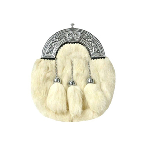 Sporran écossais traditionnel avec broderie élégante et pompons, parfait pour les tenues formelles, Sporran en tartan avec OEM ODM - Product Image 1
