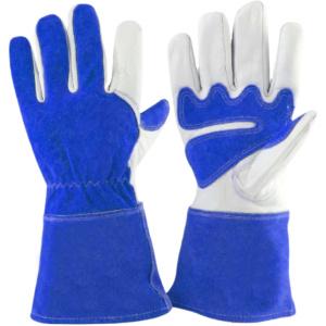 Gants de soudage en cuir de vachette grainé renforcé de qualité supérieure, résistants, pour travaux industriels, protection des mains, ignifuges - Product Image 6