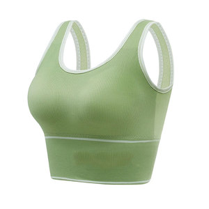 New Arrival Women Underwire Seamless Breathable Sports Bra Quick Drying Plus Size Cup Simple Lace Yoga High Support Front - Product Image 5