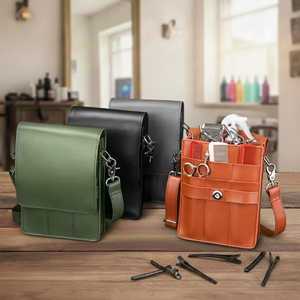 Étui de protection en cuir de luxe durable pour ciseaux de barbier, anti-odeur, pochette de ceinture pour outils de coiffeur, étui de barbier LBSH-0019 - Product Image 4