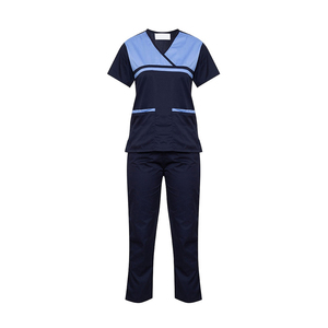 Conjunto de Uniforme Médico Personalizado Unisex en Mezclilla Verde Oliva, Camiseta de Manga Corta con Bolsillos y Pantalones con Cintura Elástica para Enfermeras y Doctores - Product Image 6