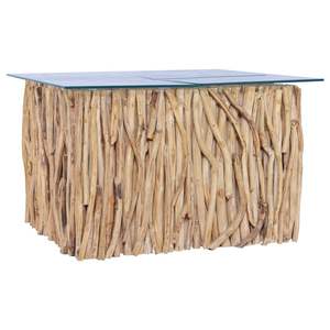 โต๊ะกาแฟไม้สักสีน้ำตาลอ่อน สไตล์มินิมอลขนาดกลาง - Product Image 1