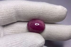 ทับทิมธรรมชาติ 29.91 กะรัต สีแดง คอรันดัม |   พลอยรูปไข่ขนาดใหญ่แบบหลวม - Product Image 3