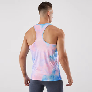 New Custom Lightweight Vintage Sports <b>Running</b> <b>Vest</b> Quick Dry Breathable Knitted 100% Cotton Sublimation Printed O-Neck Tank Top - Product Image 5